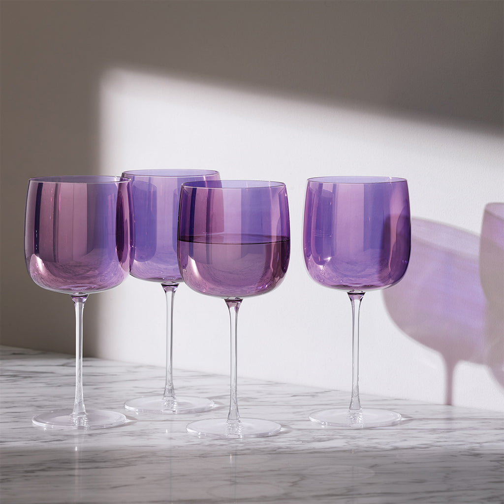 Aurora Wine Glasses Polar Violet (Set of 4)