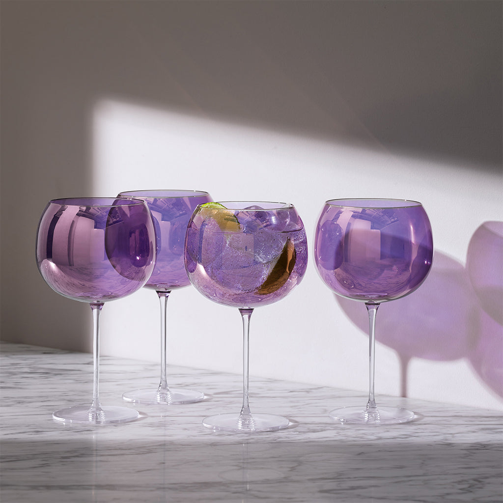 Aurora Balloon Glasses Polar Violet (Set of 4)