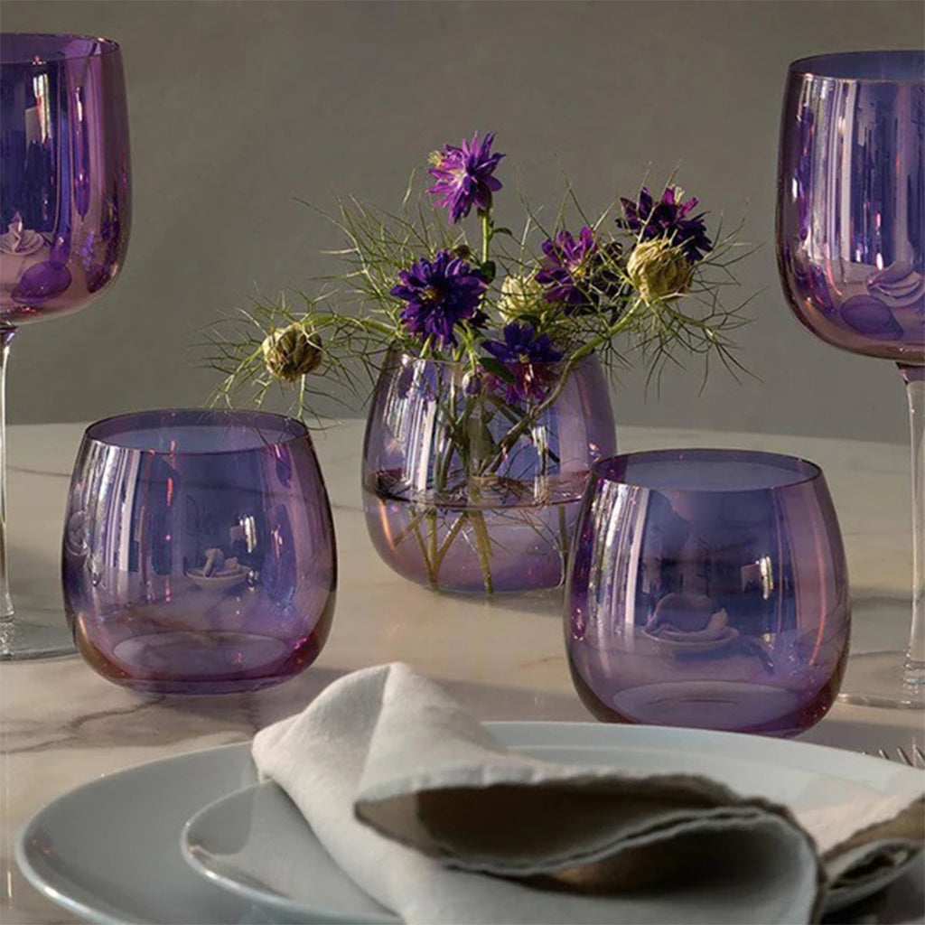 Aurora Stemless Glasses Polar Violet (Set of 4)