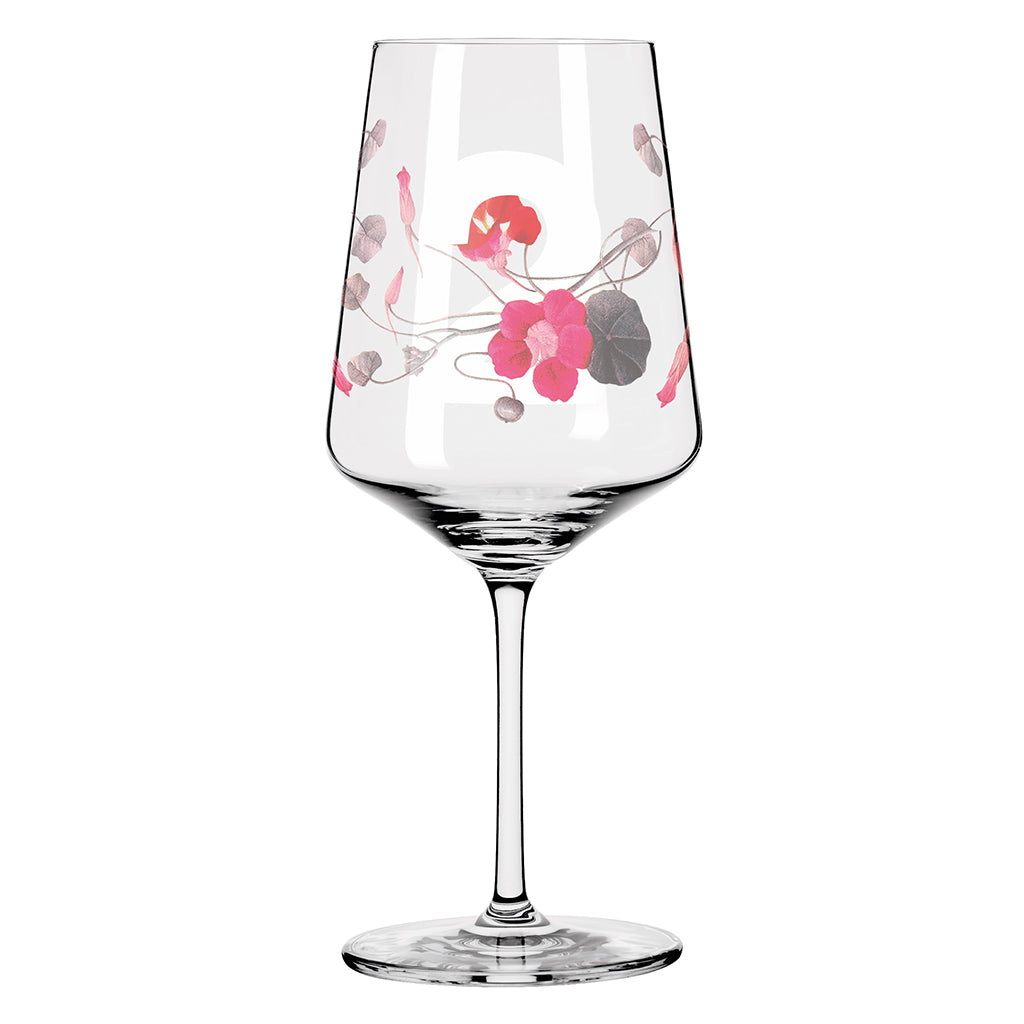 Summer Sonnet Floral Wine Glass #2 (Set of 2)