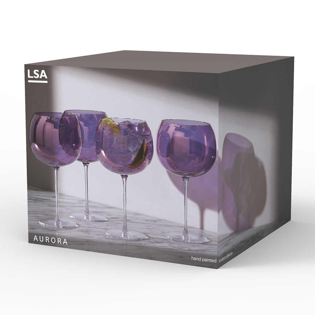 Aurora Balloon Glasses Polar Violet (Set of 4)