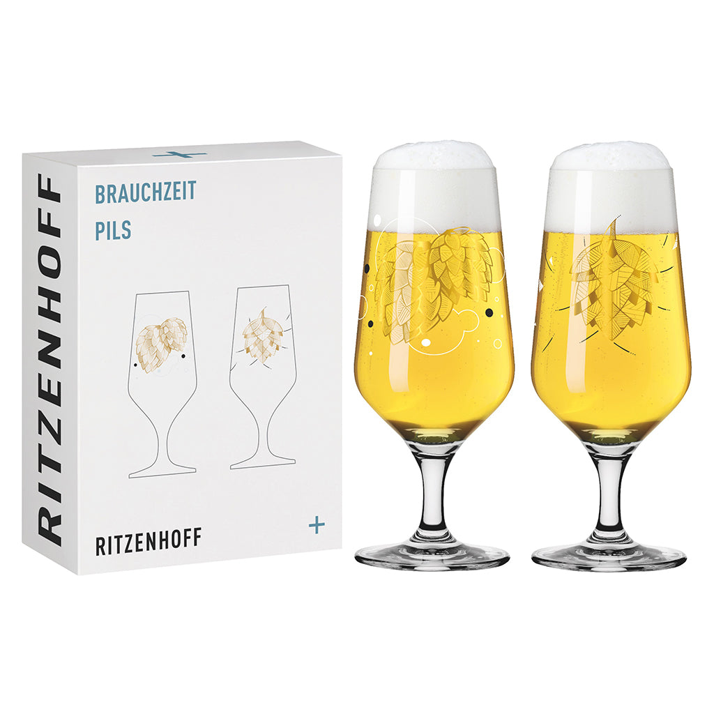 Brauchzeit Pilsner Beer Glass #1 (Set of 2)