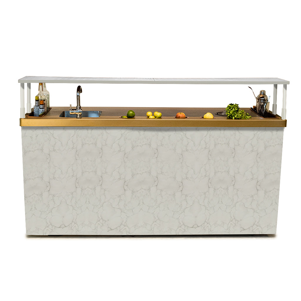 Double Model X Home Bar - Satvario Marble Finish