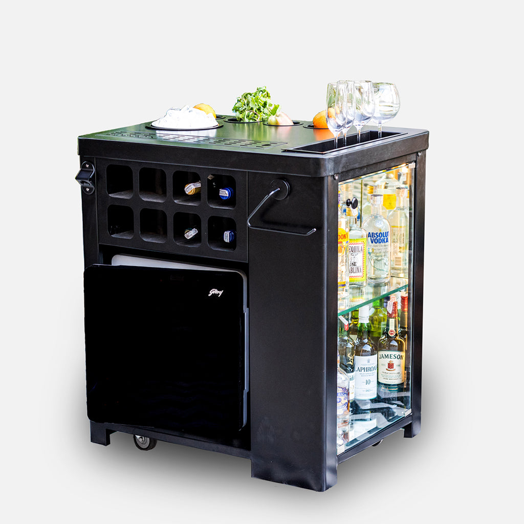 Model X Home Bar - Matt Black Finish